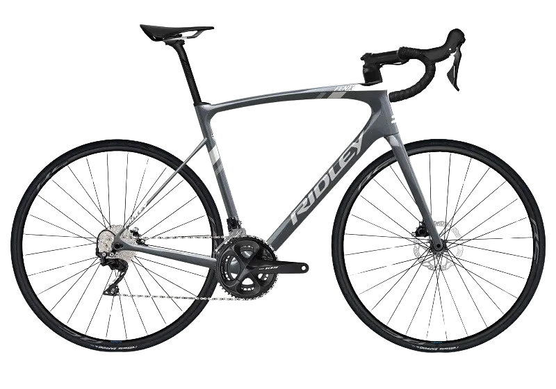 bicicletta da corsa Ridley Fenix Disc grigia